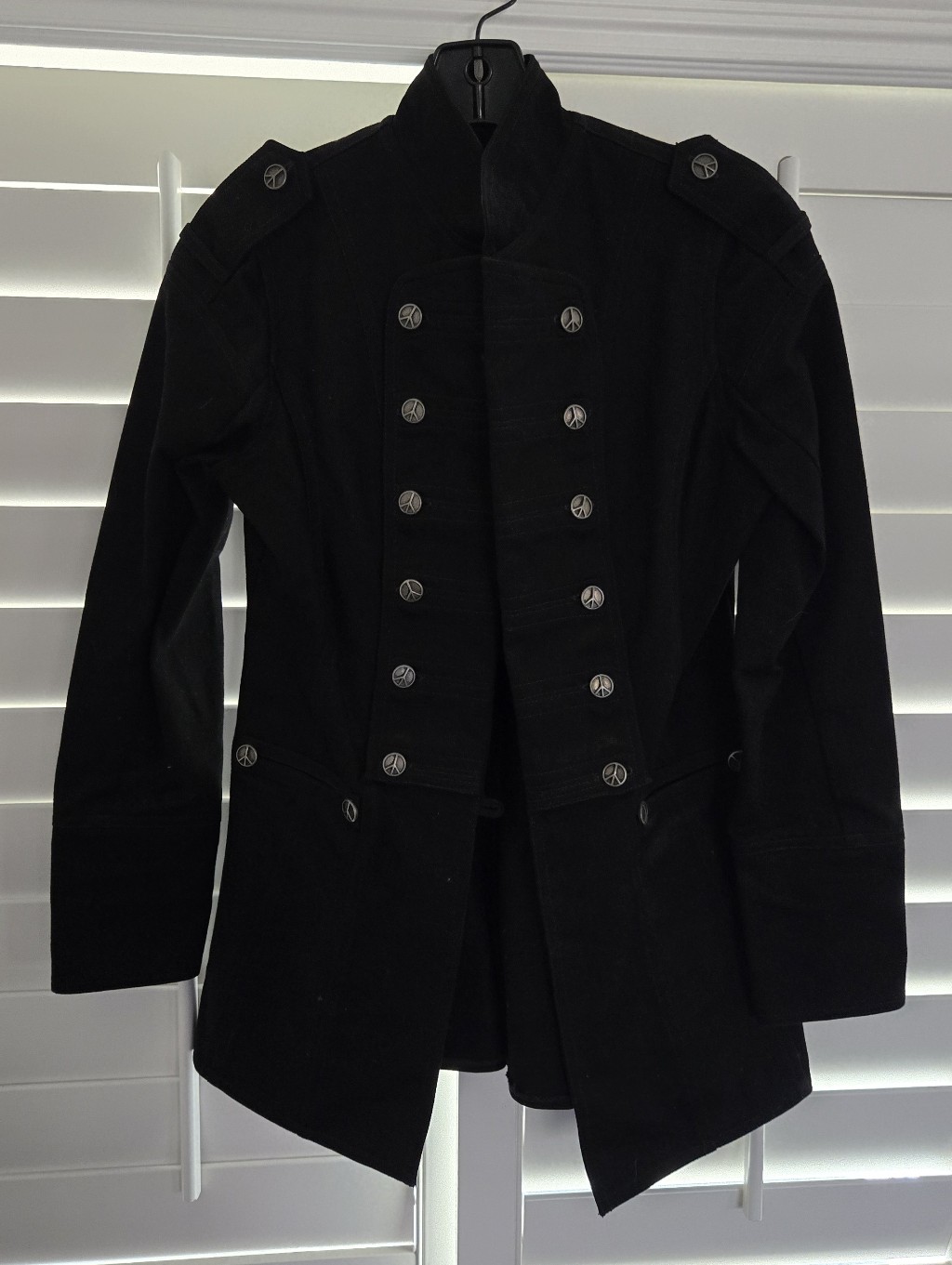 J Gerard Peace Gallery Black Corduroy Guardsman Jacket Size 00  New